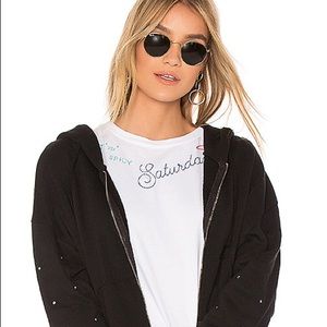 Wildfox Cropped Glitz Hoodie